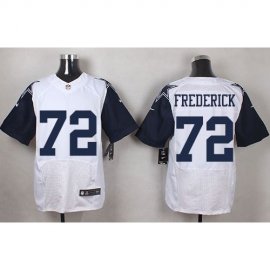 Nike Dallas Cowboys #72 Travis Frederick White Mens Stitched NFL Elite Rush Jersey