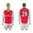 Arsenal #29 Xhaka Red Home Long Sleeves Soccer Club Jersey