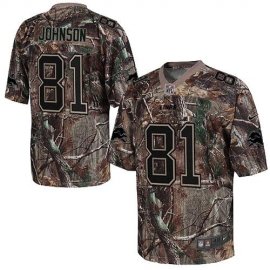 Nike Detroit Lions #81 Calvin Johnson Camo Mens Stitched NFL Realtree Elite Jersey