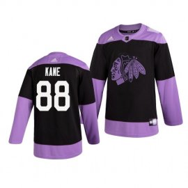 Chicago Blackhawks #88 Patrick Kane Adidas Mens Hockey Fights Cancer Practice NHL Jersey Black