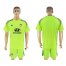 Lyon Blank Shiny Green Goalkeeper Soccer Club Jersey