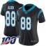 Nike Carolina Panthers #88 Greg Olsen Black Team Color Womens Stitched NFL 100th Season Vapor Limited Jersey