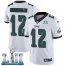 Nike Philadelphia Eagles #12 Randall Cunningham White Super Bowl LII Mens Stitched NFL Vapor Untouchable Limited Jersey