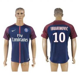 Paris Saint-Germain #10 Ibrahimovic Home Soccer Club Jersey
