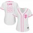 San Francisco Giants #22 Will Clark White/Pink Fashion Womens Stitched MLB Jersey