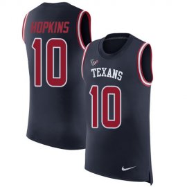 Nike Houston Texans #10 DeAndre Hopkins Navy Blue Team Color Mens Stitched NFL Limited Rush Tank Top Jersey