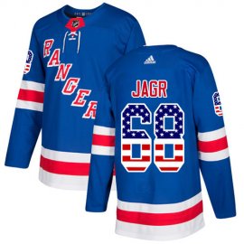 Adidas New York Rangers #68 Jaromir Jagr Royal Blue Home Authentic USA Flag Stitched NHL Jersey