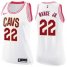 Womens Nike Cleveland Cavaliers #22 Larry Nance Jr. White Pink NBA Swingman Fashion Jersey