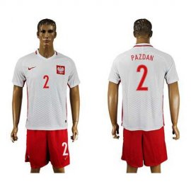 Poland #2 Pazdan Home Soccer Country Jersey