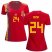 Womens Spain #24 Suso Red Home Soccer Country Jersey
