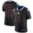 Nike New York Giants #8 Daniel Jones Lights Out Black Mens Stitched NFL Limited Rush Jersey