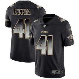 Nike New Orleans Saints #41 Alvin Kamara Black Mens Stitched NFL Vapor Untouchable Limited Smoke Fashion Jersey
