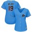 Miami Marlins #19 Miguel Rojas Blue Alternate Womens Stitched MLB Jersey