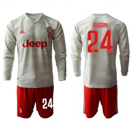 Juventus #24 Rugani Away Long Sleeves Soccer Club Jersey