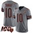 Nike Chicago Bears #10 Mitchell Trubisky Silver Youth Stitched NFL Limited Inverted Legend 100th Season Jersey