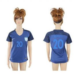 Womens England #20 Barkley Away Soccer Country Jersey