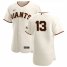 San Francisco Giants #13 Austin Slater Mens Nike Cream Home 2020 Authentic Player MLB Jersey