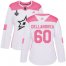 Adidas Dallas Stars #60 Ty Dellandrea White/Pink Authentic Fashion Womens 2020 Stanley Cup Final Stitched NHL Jersey