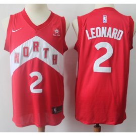 Raptors #2 Kawhi Leonard Red Youth Basketball Swingman Earned Edition Jersey