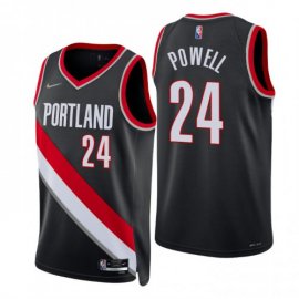 Nike Portland Trail Blazers #24 Norman Powell Black Mens 2021-22 NBA 75th Anniversary Diamond Swingman Jersey – Icon Edition Mens