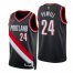 Nike Portland Trail Blazers #24 Norman Powell Black Mens 2021-22 NBA 75th Anniversary Diamond Swingman Jersey – Icon Edition Mens