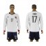 Colombia #17 Pardo Away Long Sleeves Soccer Country Jersey