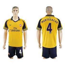 Arsenal #4 Mertesacker Away Soccer Club Jersey