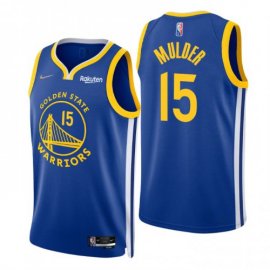 Nike Golden State Warriors #15 Mychal Mulder Royal Mens 2021-22 NBA 75th Anniversary Diamond Swingman Jersey – Icon Edition Mens