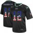Nike New York Jets #12 Joe Namath Black Mens Stitched NFL Elite USA Flag Fashion Jersey