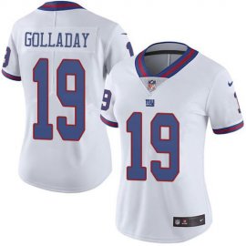 Nike New York Giants #19 Kenny Golladay White Womens Stitched NFL Limited Rush Jersey