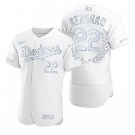Los Angeles Dodgers #22 Clayton Kershaw Mens Nike Platinum MLB MVP Limited Player Edition Jersey