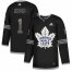 Adidas Toronto Maple Leafs #1 Johnny Bower Black Authentic Classic Stitched NHL Jersey