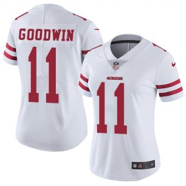 Nike San Francisco 49ers #11 Marquise Goodwin White Womens Stitched NFL Vapor Untouchable Limited Jersey