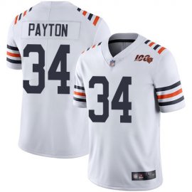 Nike Chicago Bears #34 Walter Payton White Alternate Mens Stitched NFL Vapor Untouchable Limited 100th Season Jersey