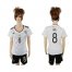 Womens Germany #8 Ozil White Home Soccer Country Jersey