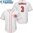 Cincinnati Reds #3 Scooter Gennett White Cool Base Stitched Youth MLB Jersey