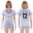 Womens Manchester United #12 Smalling Sec Away Soccer Club Jersey