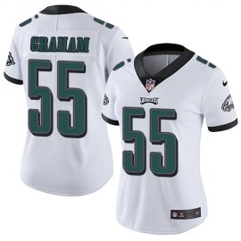 Nike Philadelphia Eagles #55 Brandon Graham White Womens Stitched NFL Vapor Untouchable Limited Jersey
