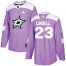 Adidas Dallas Stars #23 Esa Lindell Purple Authentic Fights Cancer Stitched NHL Jersey
