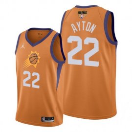 Phoenix Phoenix Suns #22 Deandre Ayton Mens 2021 NBA Finals Bound Statement Edition NBA Jersey Orange Mens