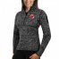 New Jersey Devils Antigua Womens Fortune 1/2-Zip Pullover Sweater Charcoal