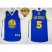 Warriors #5 Marreese Speights Blue The Finals Patch Stitched Revolution 30 NBA Jersey