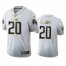 Detroit Lions #20 Barry Sanders Mens Nike White Golden Edition Vapor Limited NFL 100 Jersey