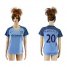 Womens Manchester City #20 Mangala Home Soccer Club Jersey
