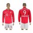 Bayern Munchen #9 Lewandowski Home Long Sleeves Soccer Club Jersey