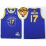 Warriors #17 Chris Mullin Blue New Throwback The Finals Patch Stitched NBA Jersey