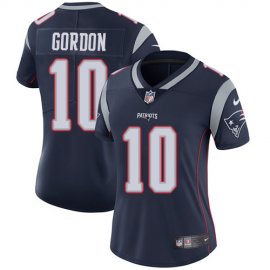 Nike New England Patriots #10 Josh Gordon Navy Blue Team Color Womens Stitched NFL Vapor Untouchable Limited Jersey