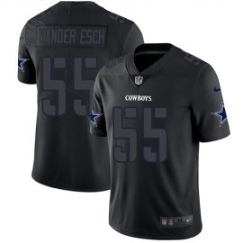 Nike Dallas Cowboys #55 Leighton Vander Esch Black Mens Stitched NFL Limited Rush Impact Jersey
