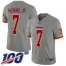 Nike Washington Football Team #7 Dwayne Haskins Jr Gray Mens Stitched NFL Limited Inverted Legend 100th Season Jersey