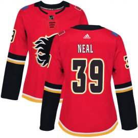 Adidas Calgary Flames #39 Cam Talbot Red Home Authentic Womens Stitched NHL Jersey